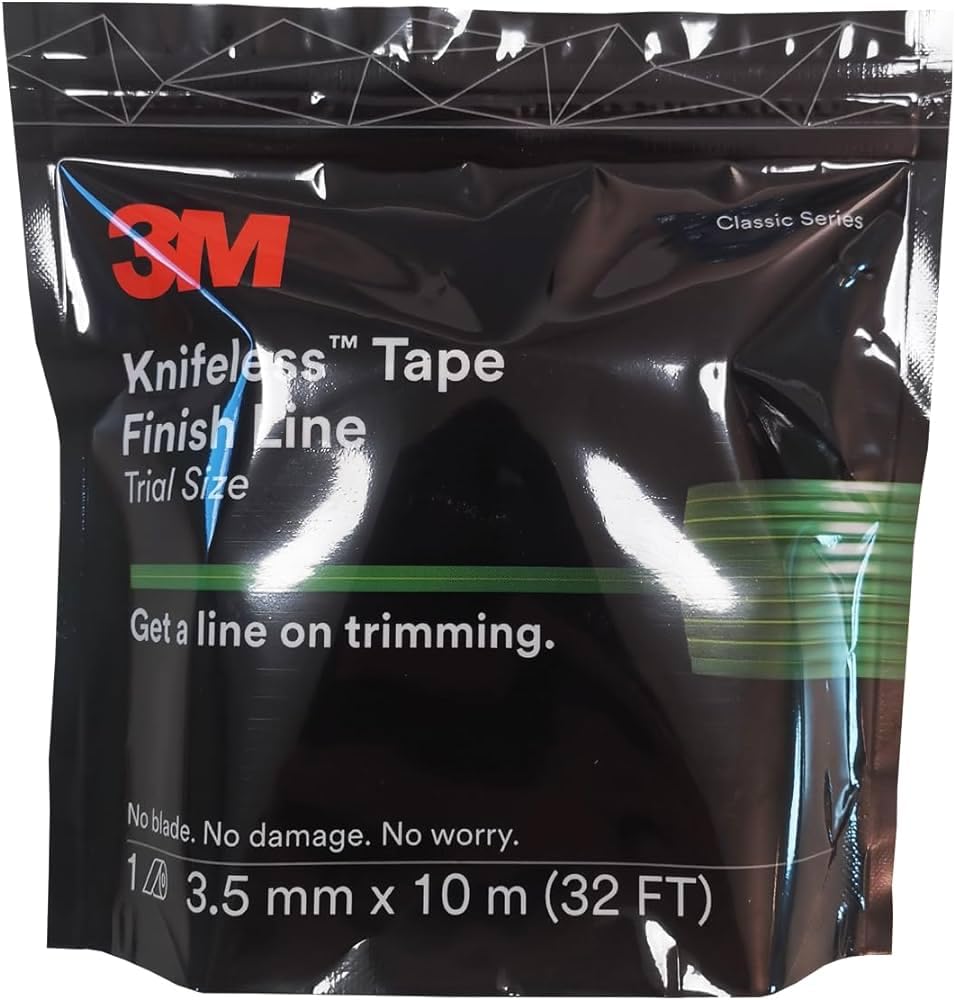 3M Finish Line front packaging showing trial roll; helps identify product quickly