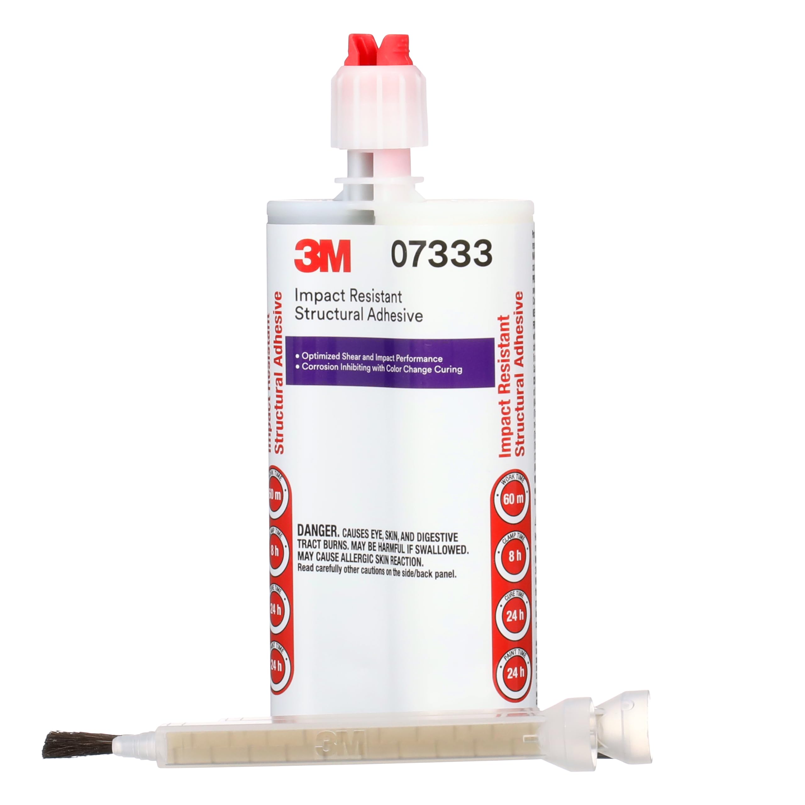 3M cured adhesive turned purple showing cure confirmation and process control
