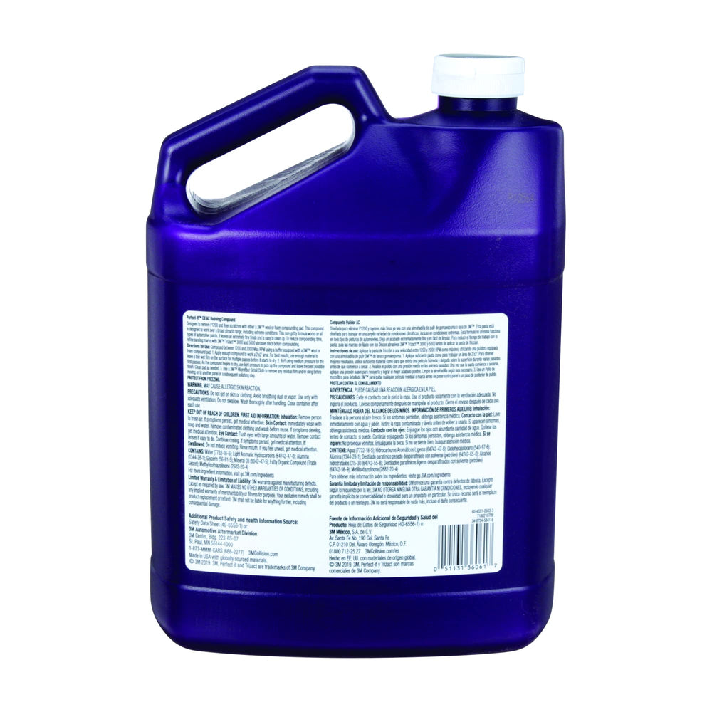 3M gallon bottle beside ruler showing scale for workshop planning benefit