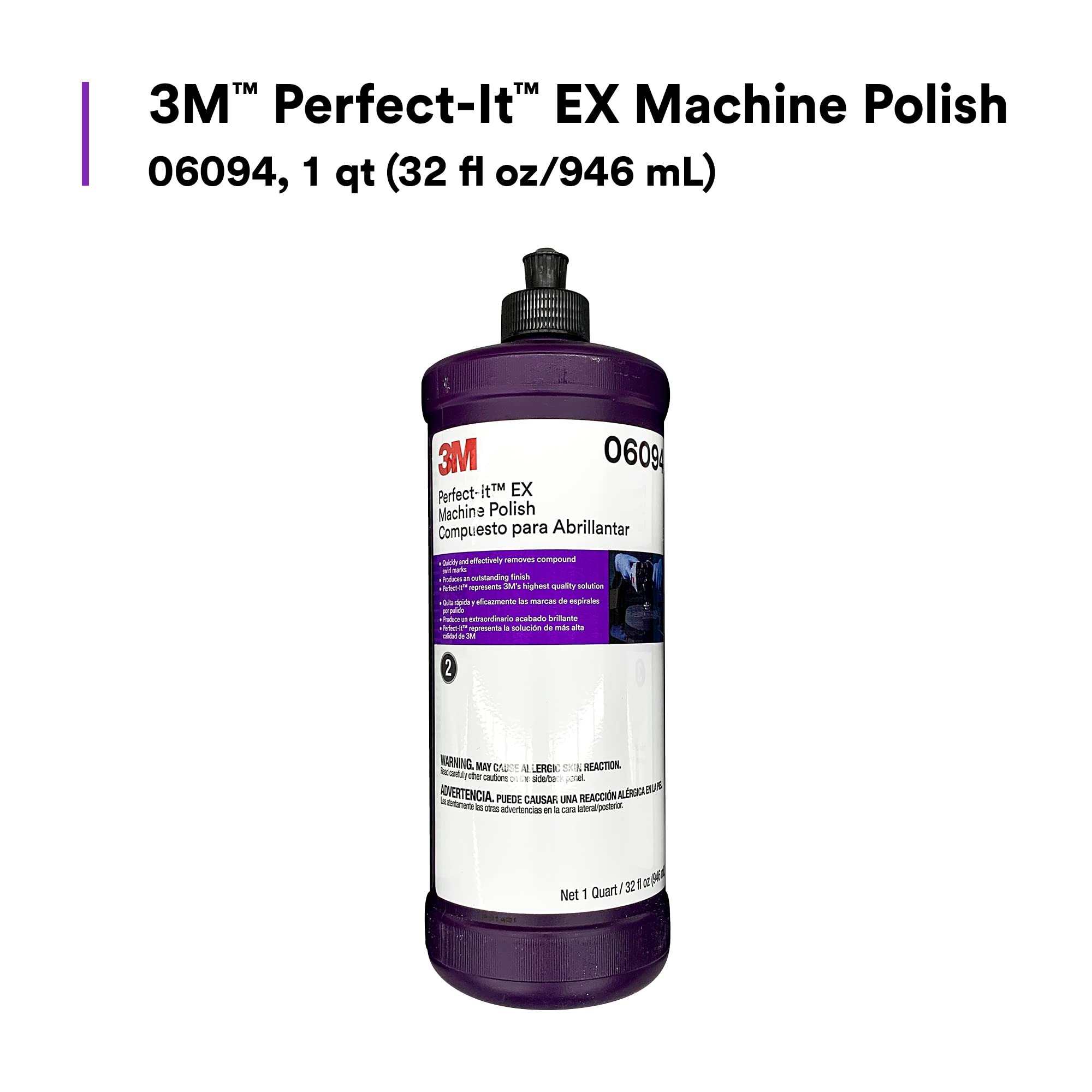 3M Perfect-It EX label close-up highlighting product details and performance benefit