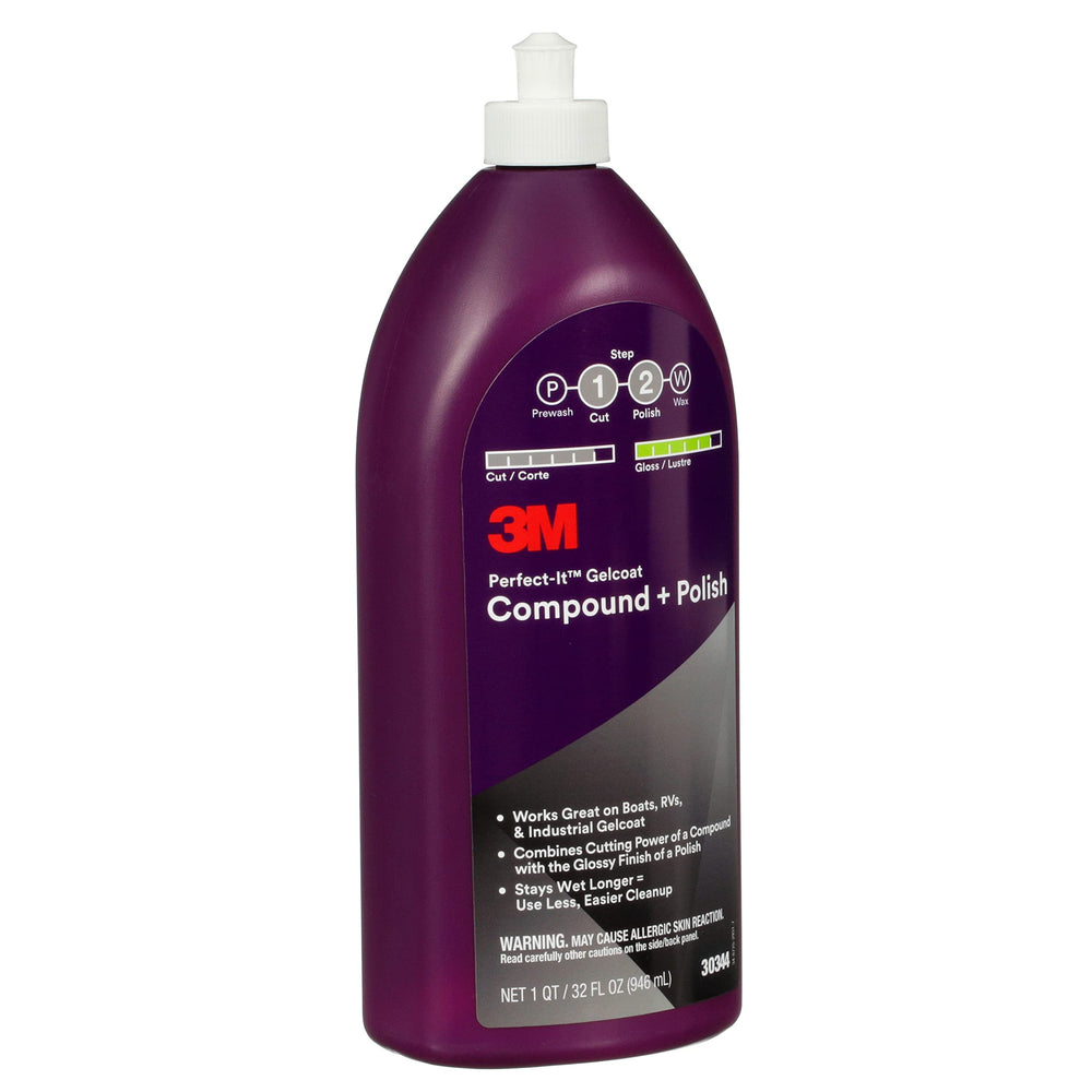 3M Perfect-It cap and neck close-up showing secure closure and spill prevention