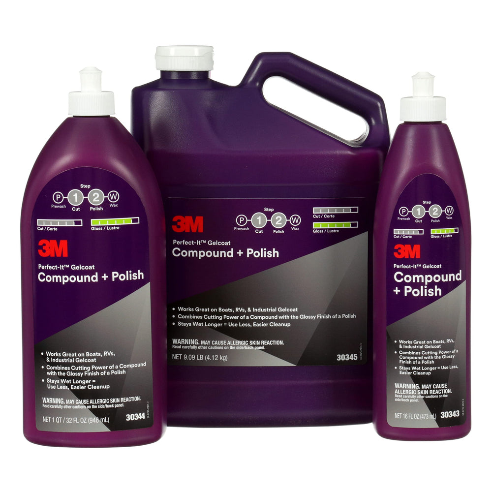 3M Perfect-It gelcoat compound texture close-up highlighting smooth polishing action