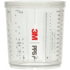 3M PPS 2.0 front view showing cup clarity and printed mixing ratios for faster prep