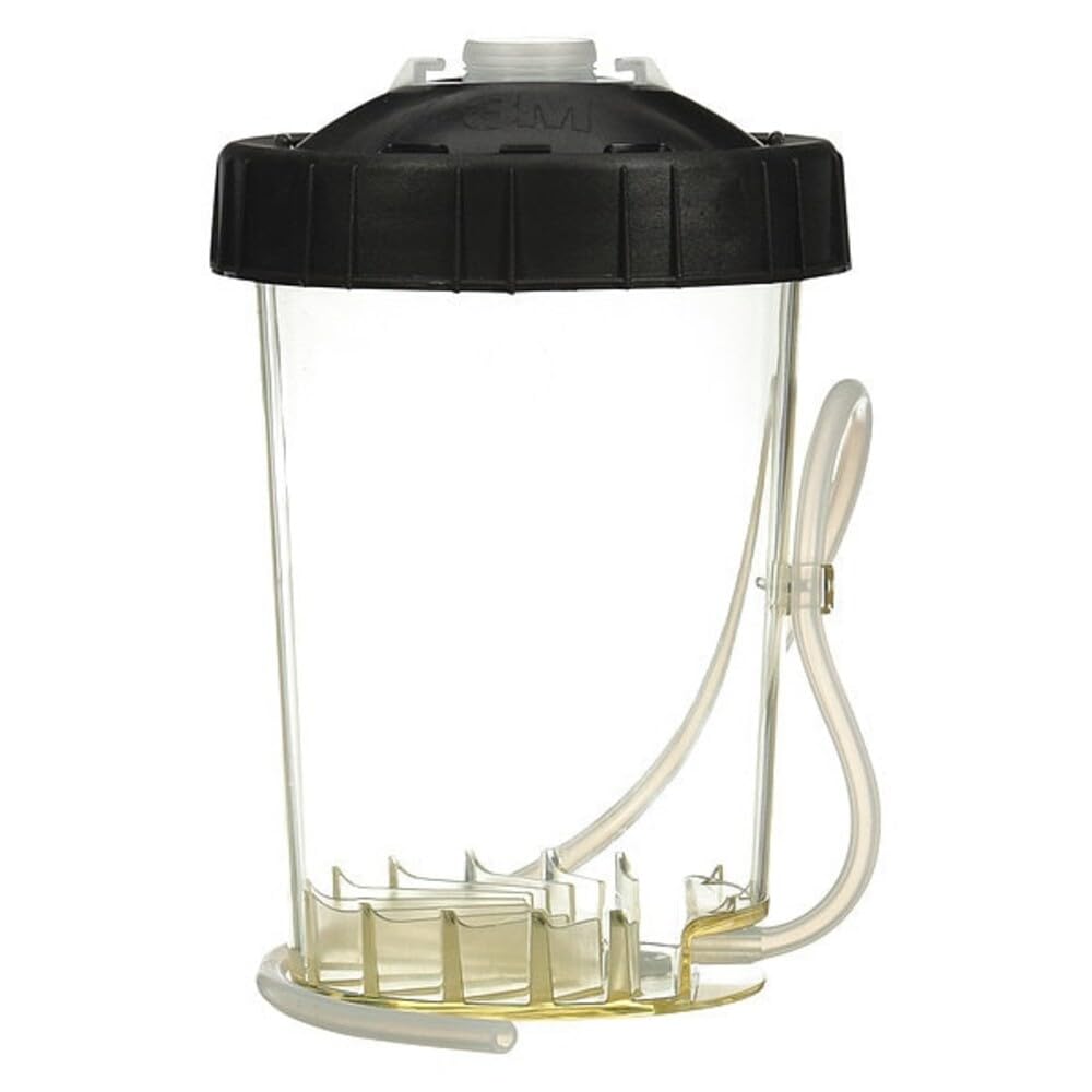 3M PPS pressure cup front view showing collar and hose for efficient high-viscosity spraying