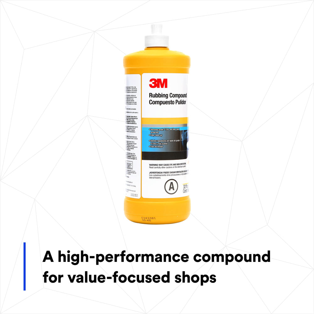 3M rubbing compound cap and nozzle detail for controlled dispensing and reduced waste