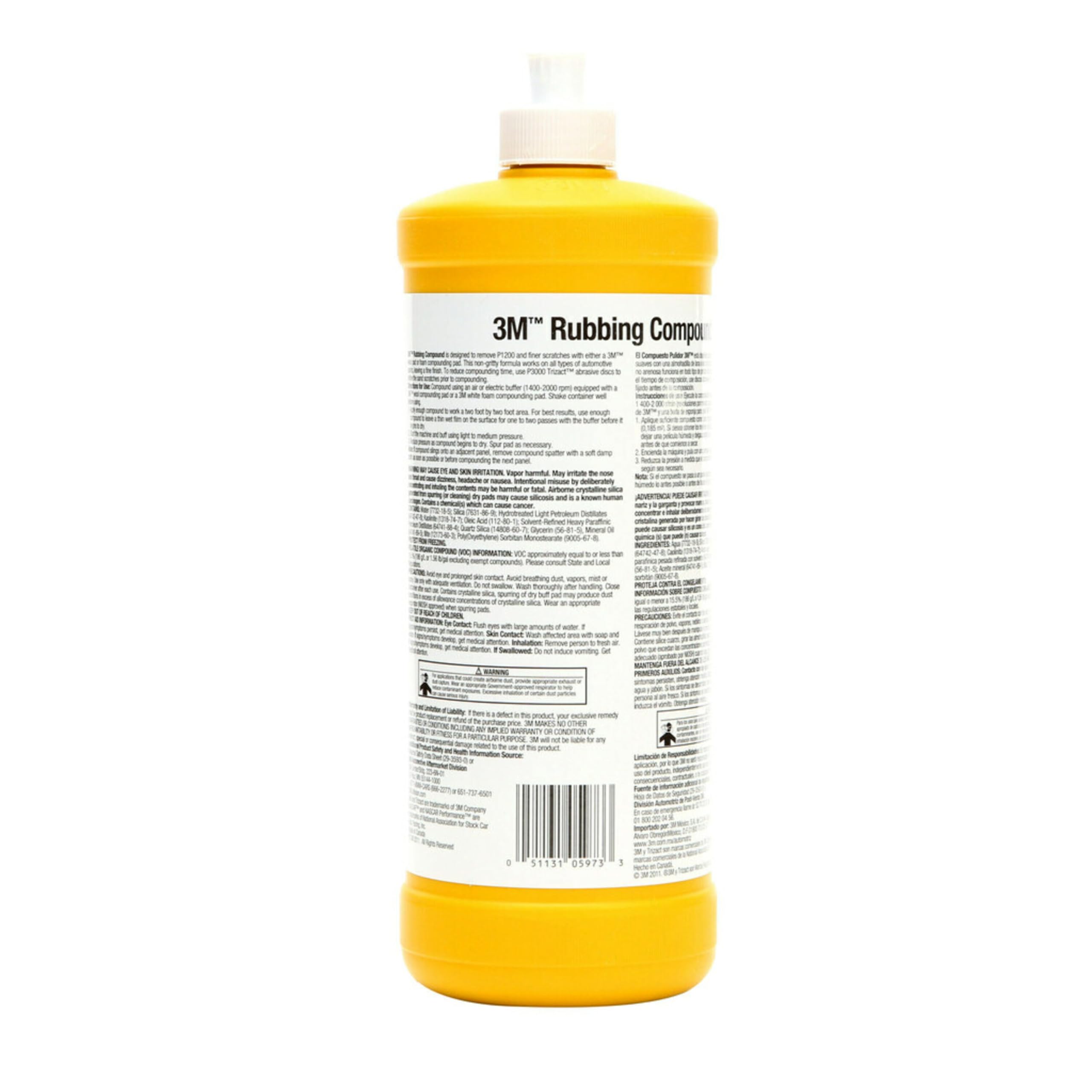 3M rubbing compound applied with a buffer illustrating efficient defect removal