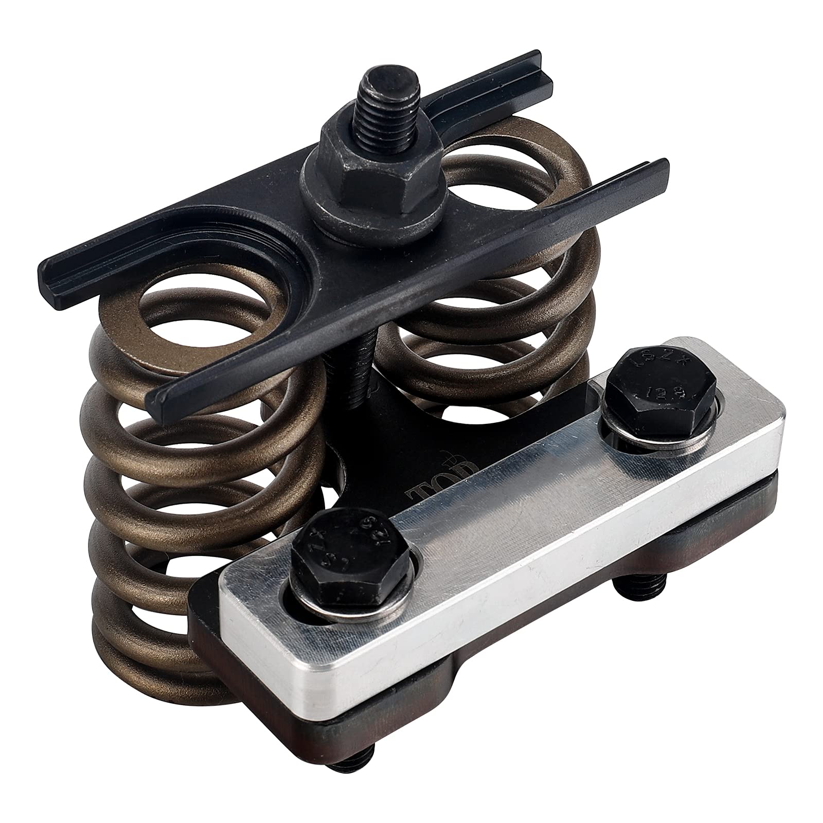3mirrors tool compressing valve spring on LS engine for safer faster swaps