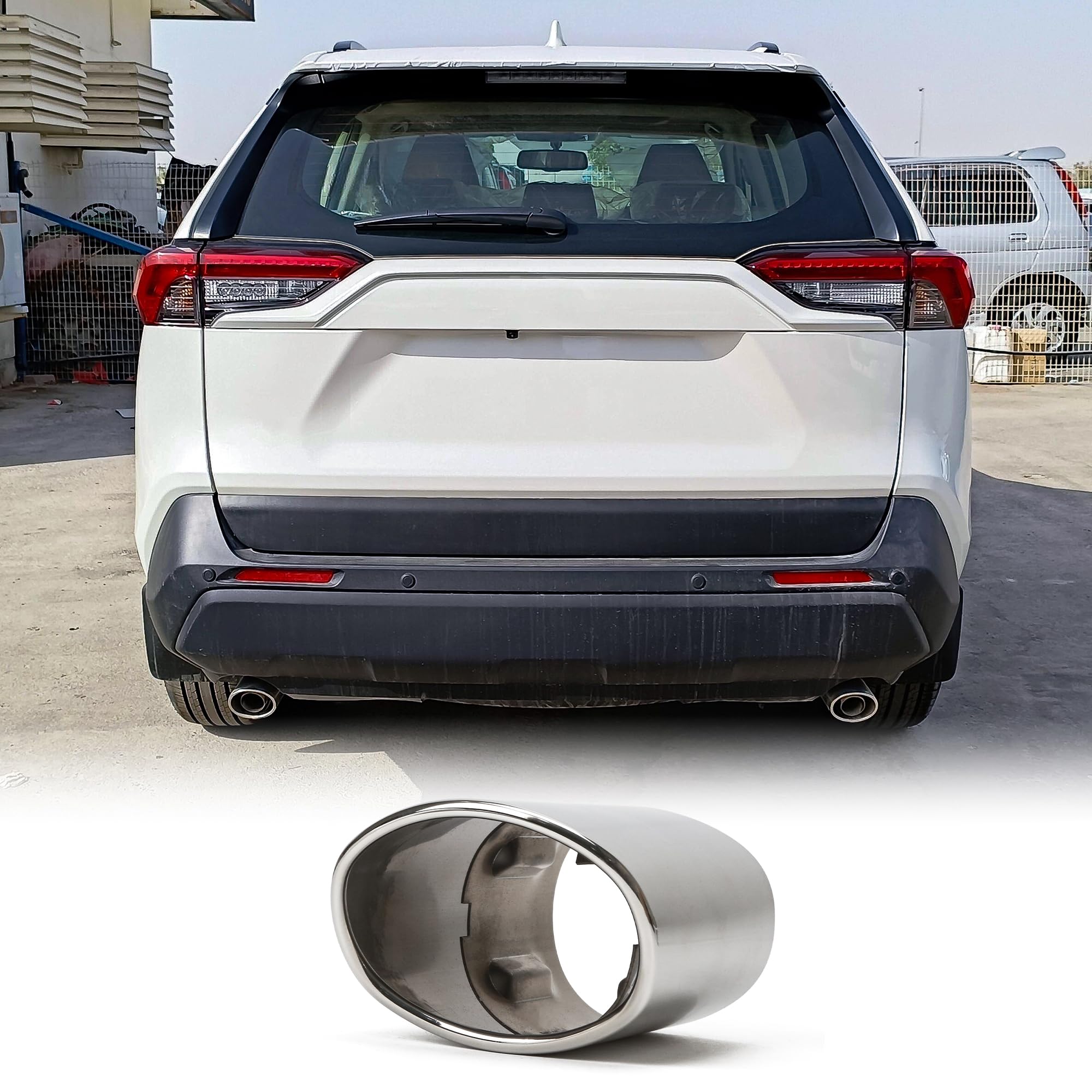 3TVol lifestyle shot of parked RAV4 emphasizing refined rear appearance
