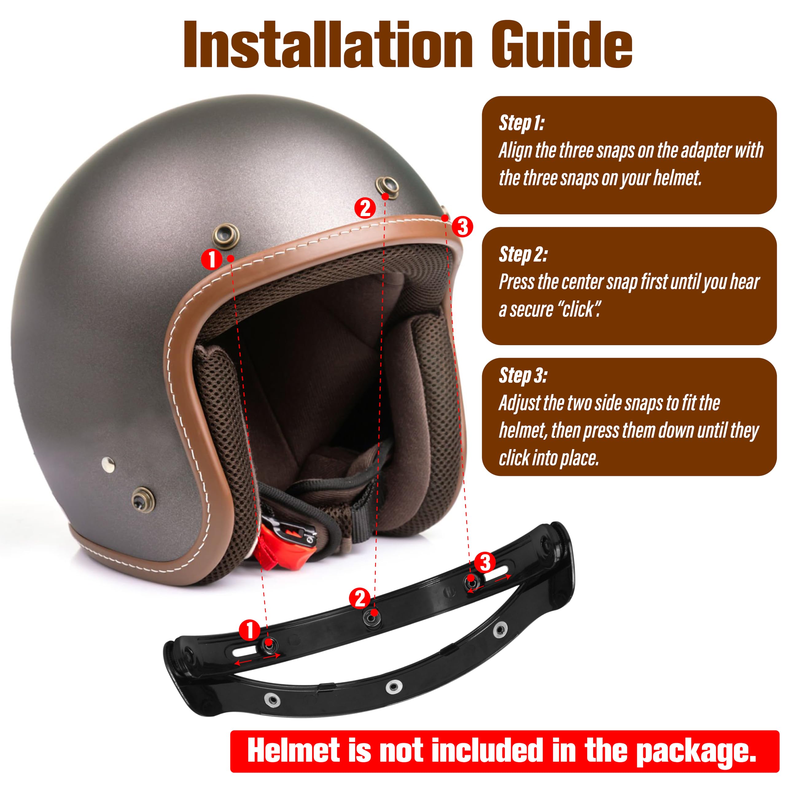 3TVol snap fastener attachment demonstrating stable anti-wobble mount
