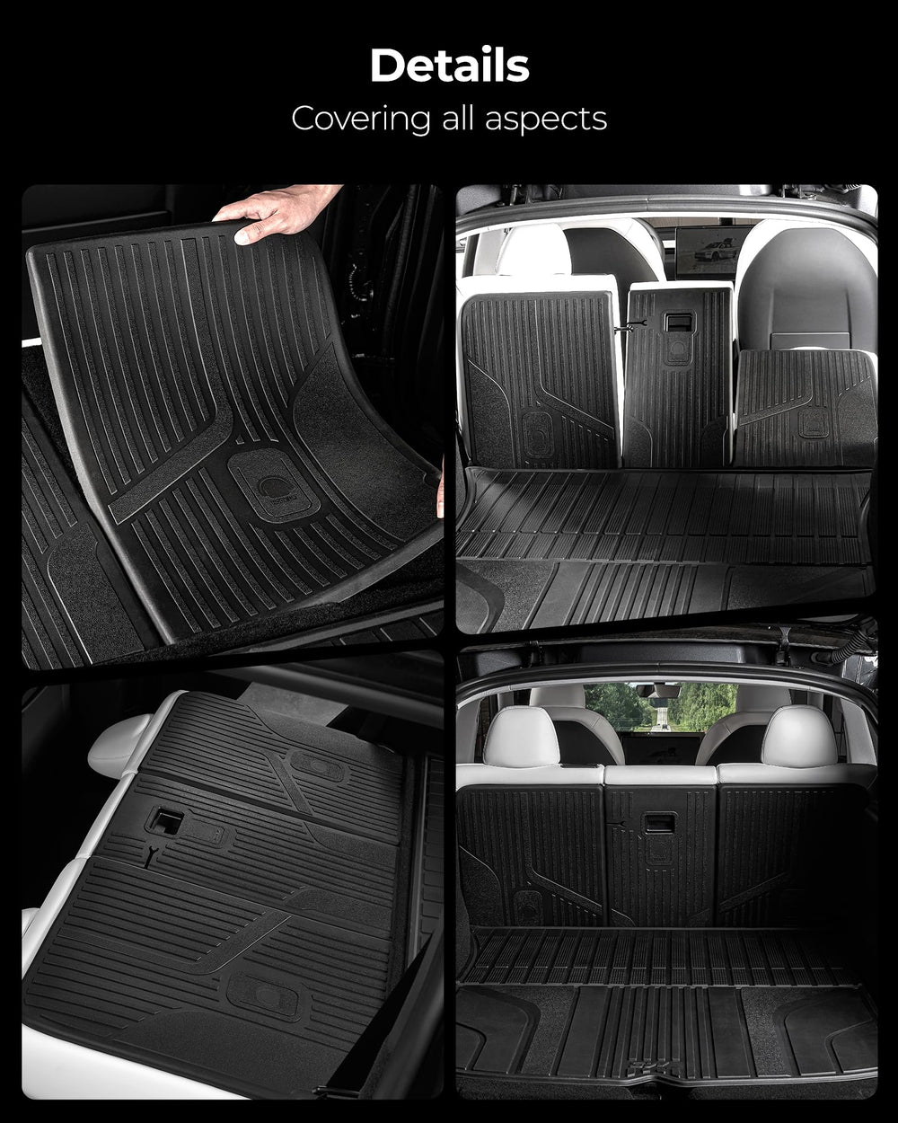 3W seatback installation in car showing easy Velcro attachment and damage-free fit