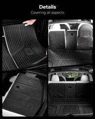 3W seatback installation in car showing easy Velcro attachment and damage-free fit