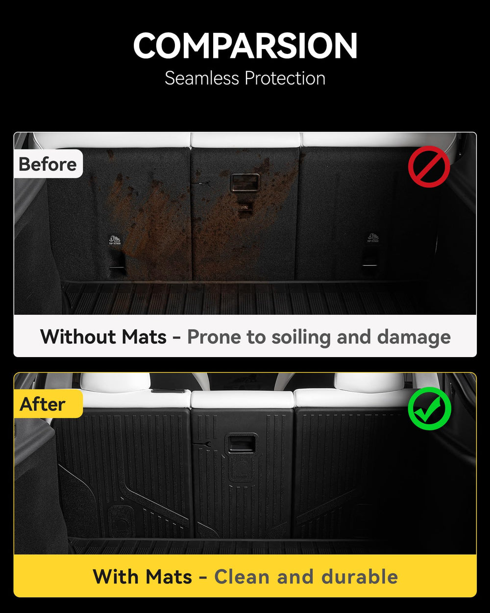 3W seatback protector in lifestyle scene protecting seats from kids and gear