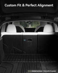 3W seatback protector next to a ruler for size comparison and exact fit