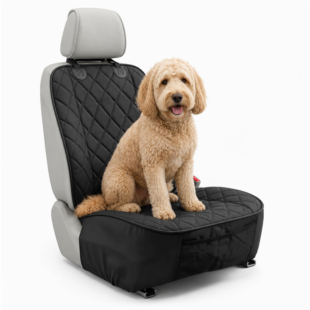 4Knines front seat cover full view showing complete protection and neat fit