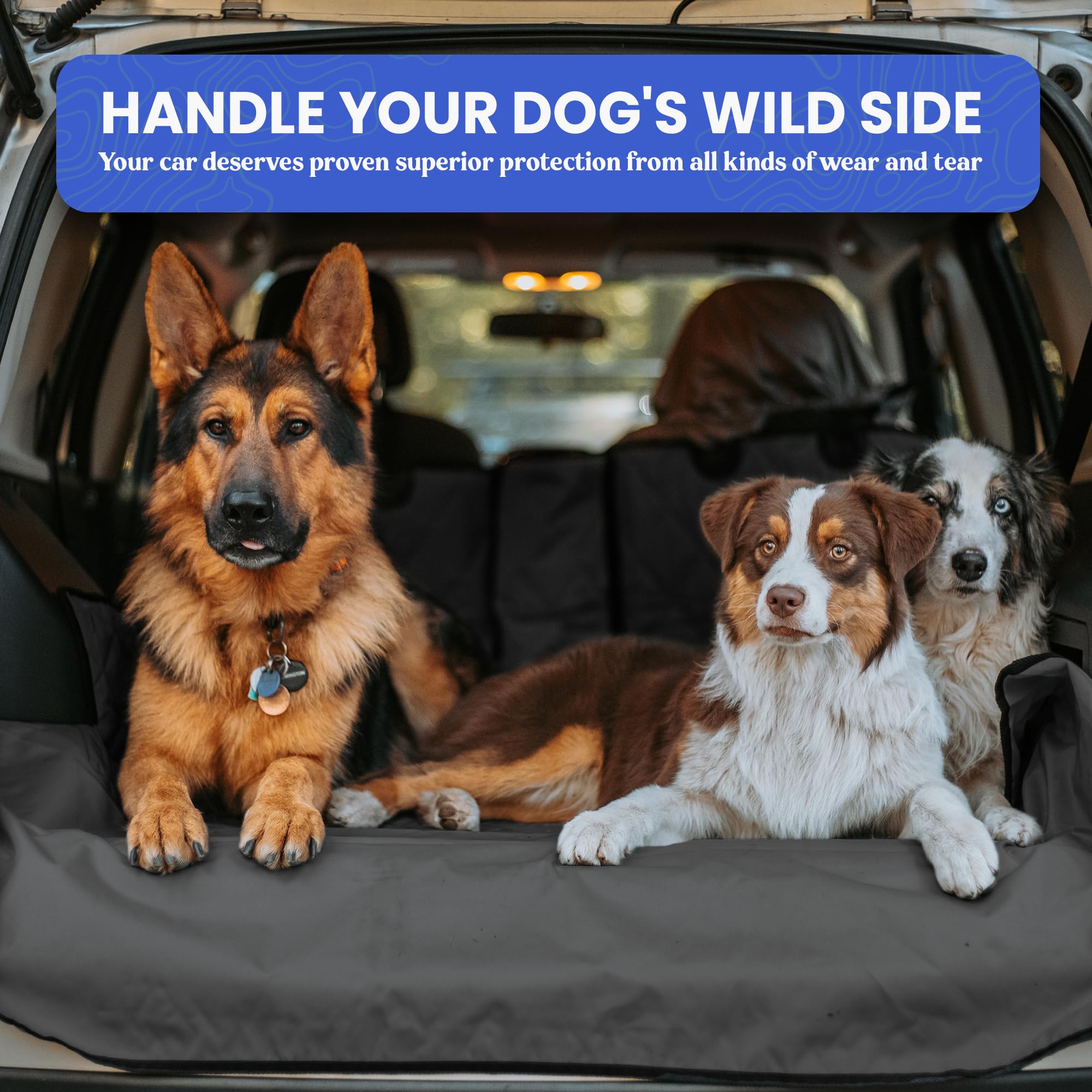 4Knines folded liner packed in trunk for convenient storage and travel
