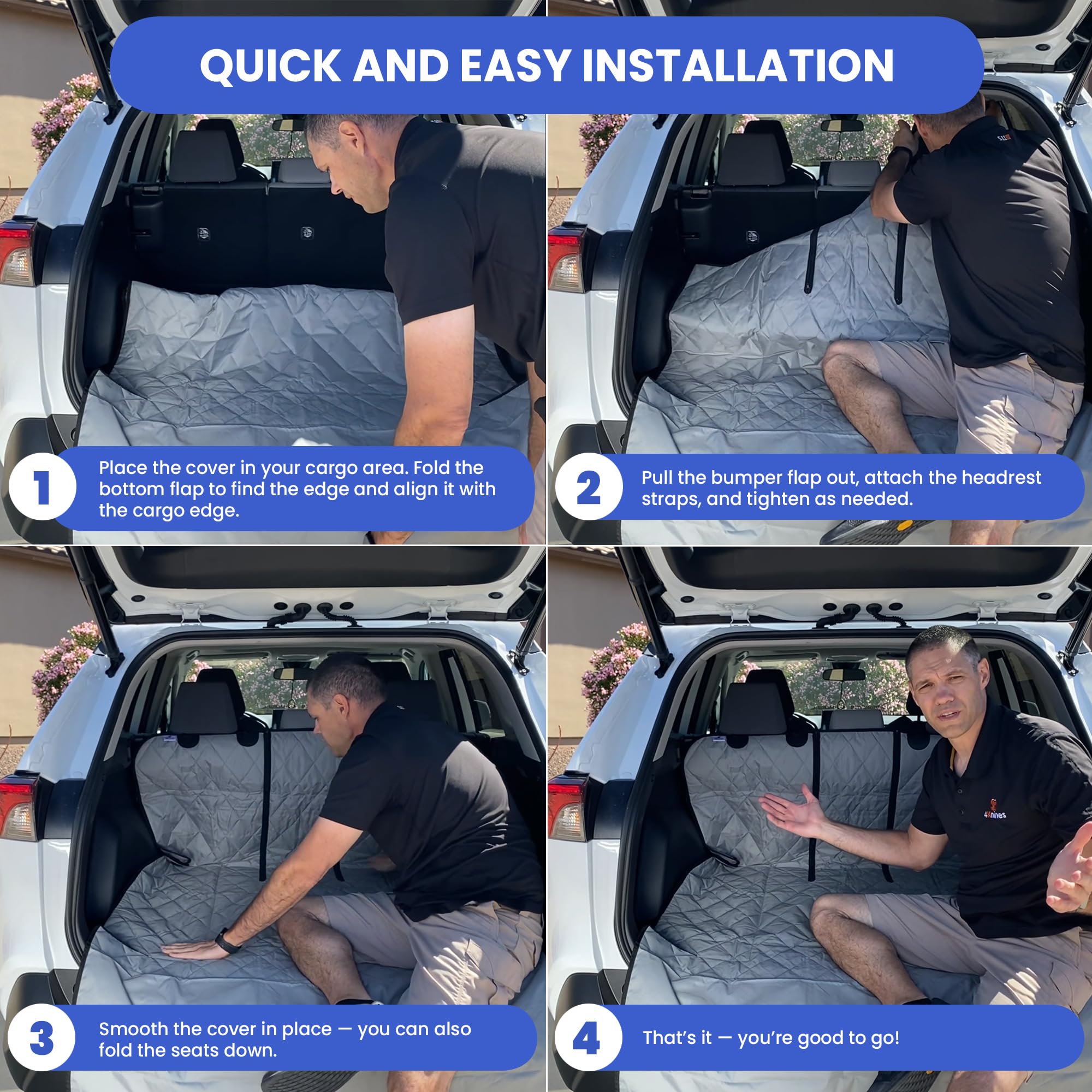 4Knines quick-release strap and clip for fast installation and removal