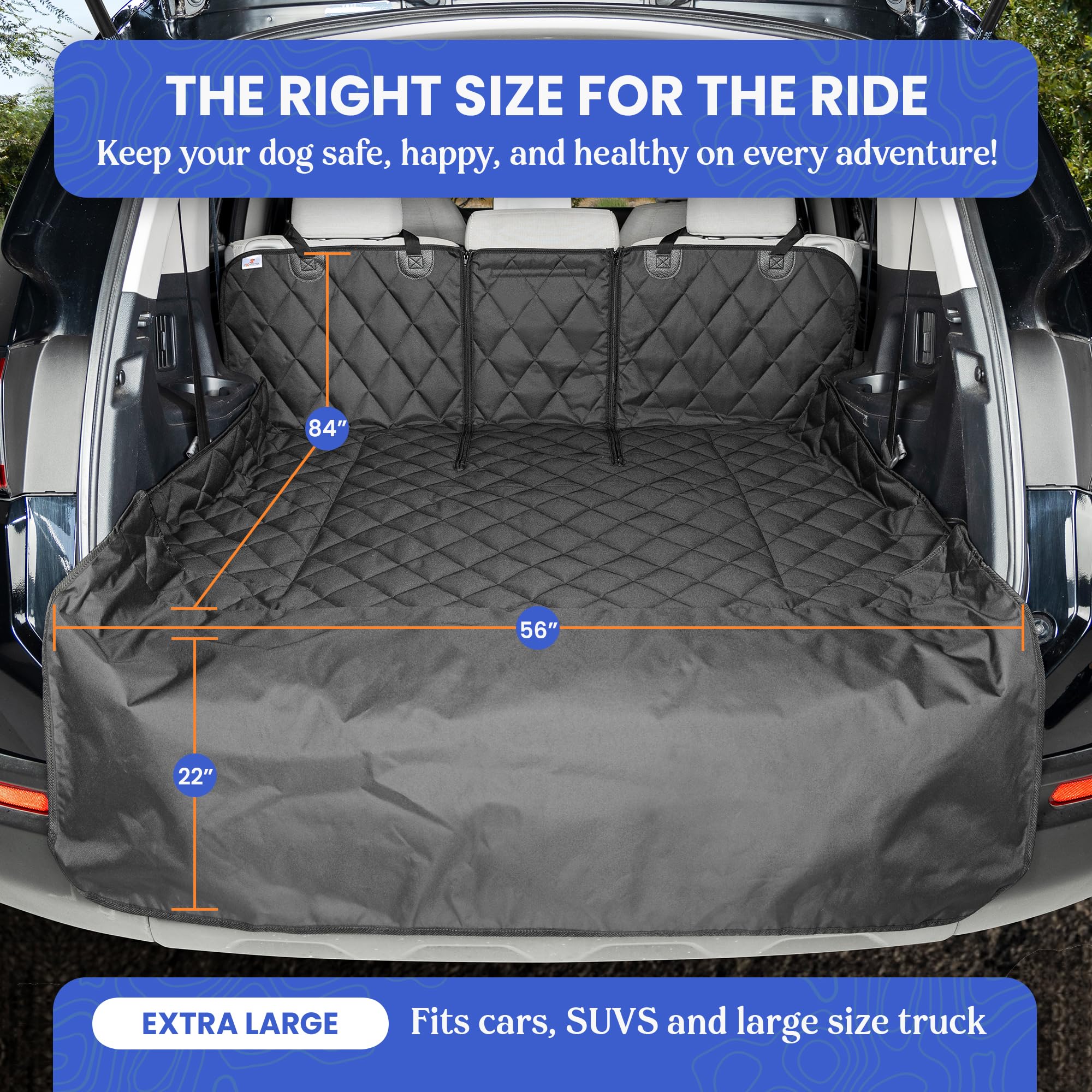4Knines non-slip backing shown keeping liner stable during transport