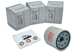 4STEED MOTORS front packaging showing three OEM oil filters for easy stock replenishment