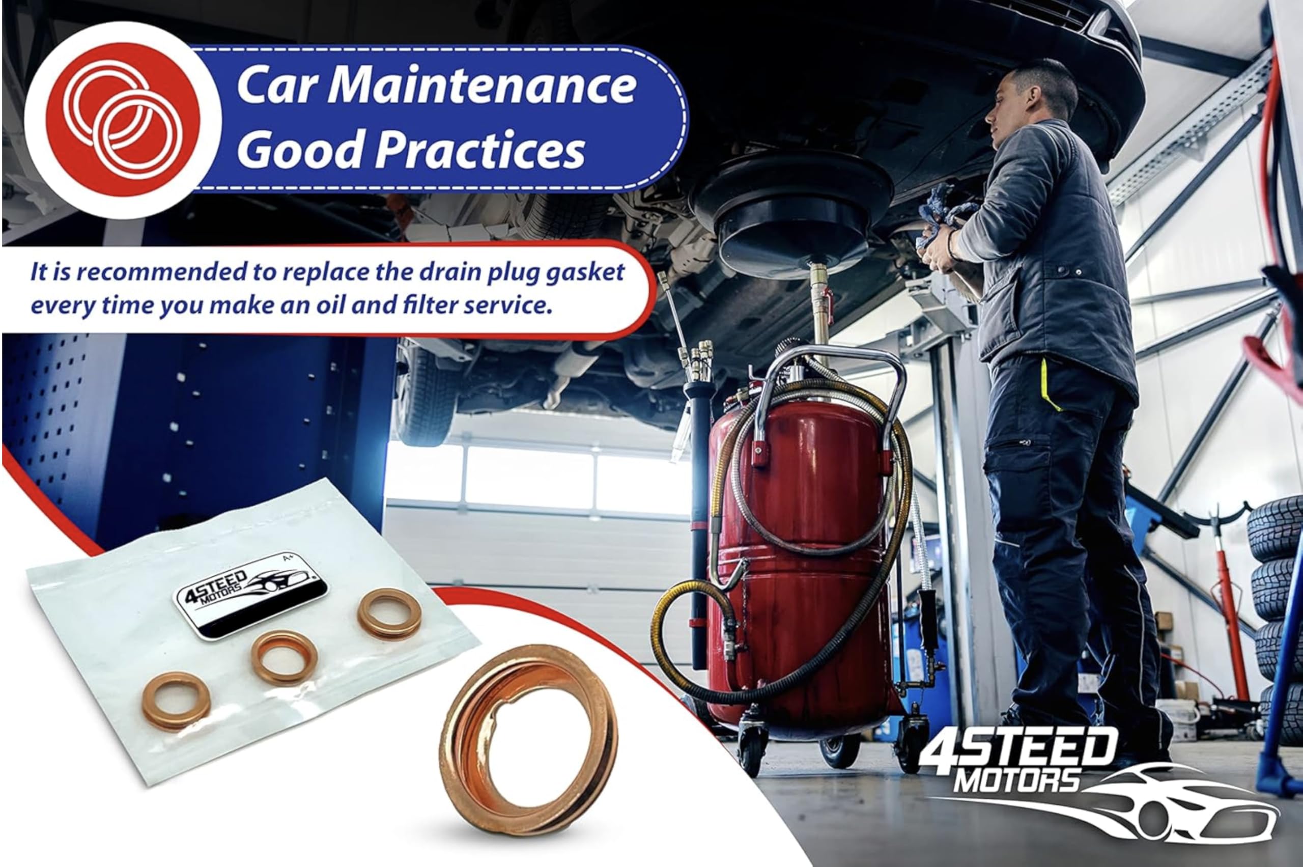 4STEED MOTORS installed oil filter under hood demonstrating correct fit and accessible service