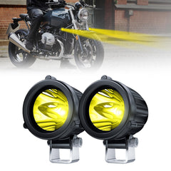 4WDKING front view amber pod light showing compact, focused beam benefit