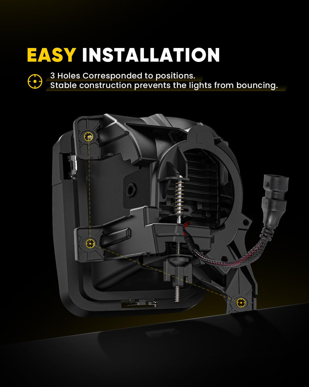 4X4FLSTC night driving beam pattern revealing improved ditch-line illumination
