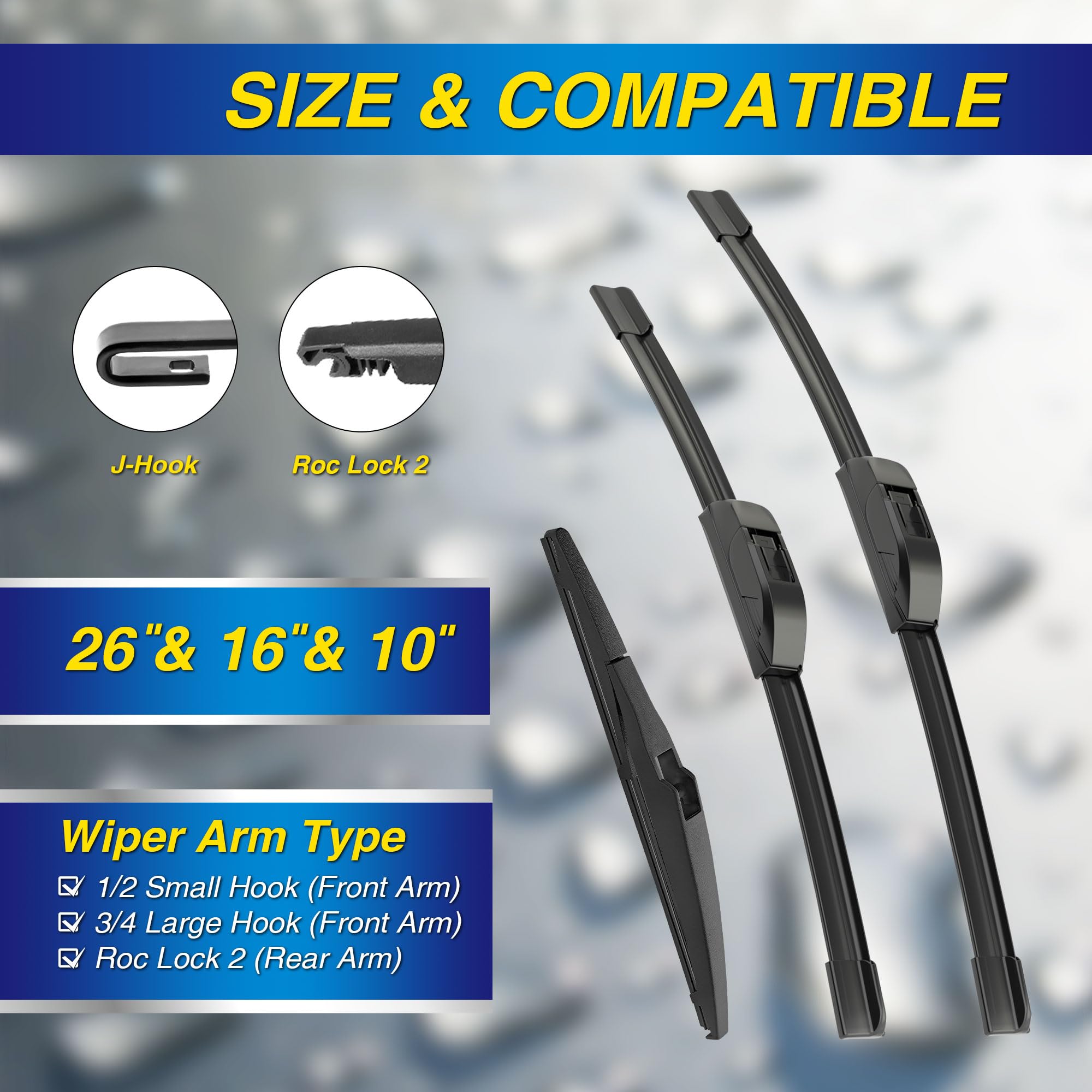 5 PLUS silicone wiper edge close-up highlighting improved water beading