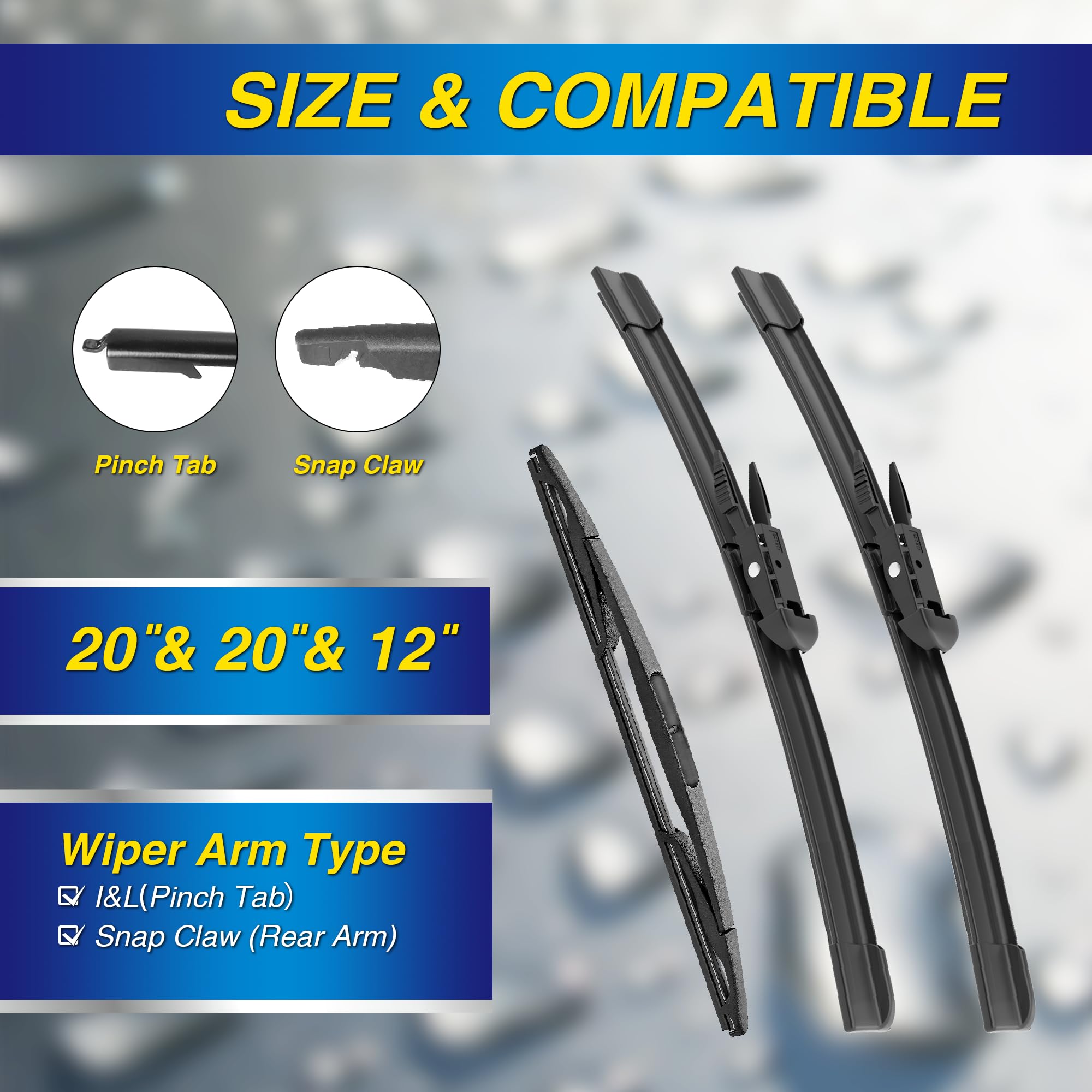 5 PLUS close-up of silicone wiping edge showing smooth surface, better water beading