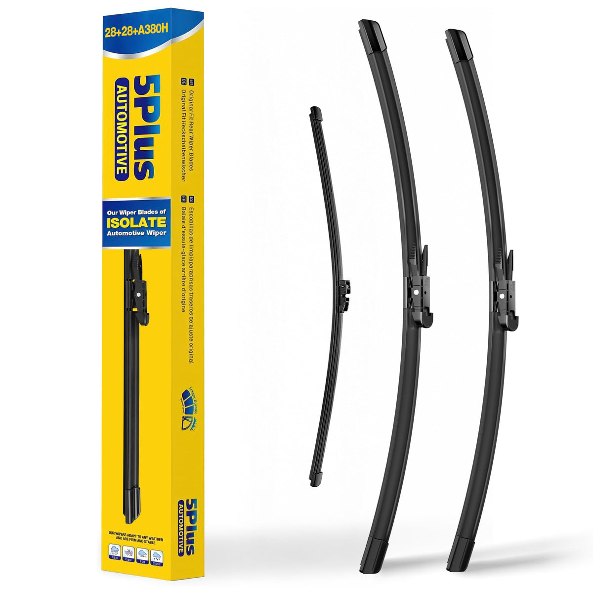 5 PLUS front packaging view showing full three-piece kit and benefit of complete replacement