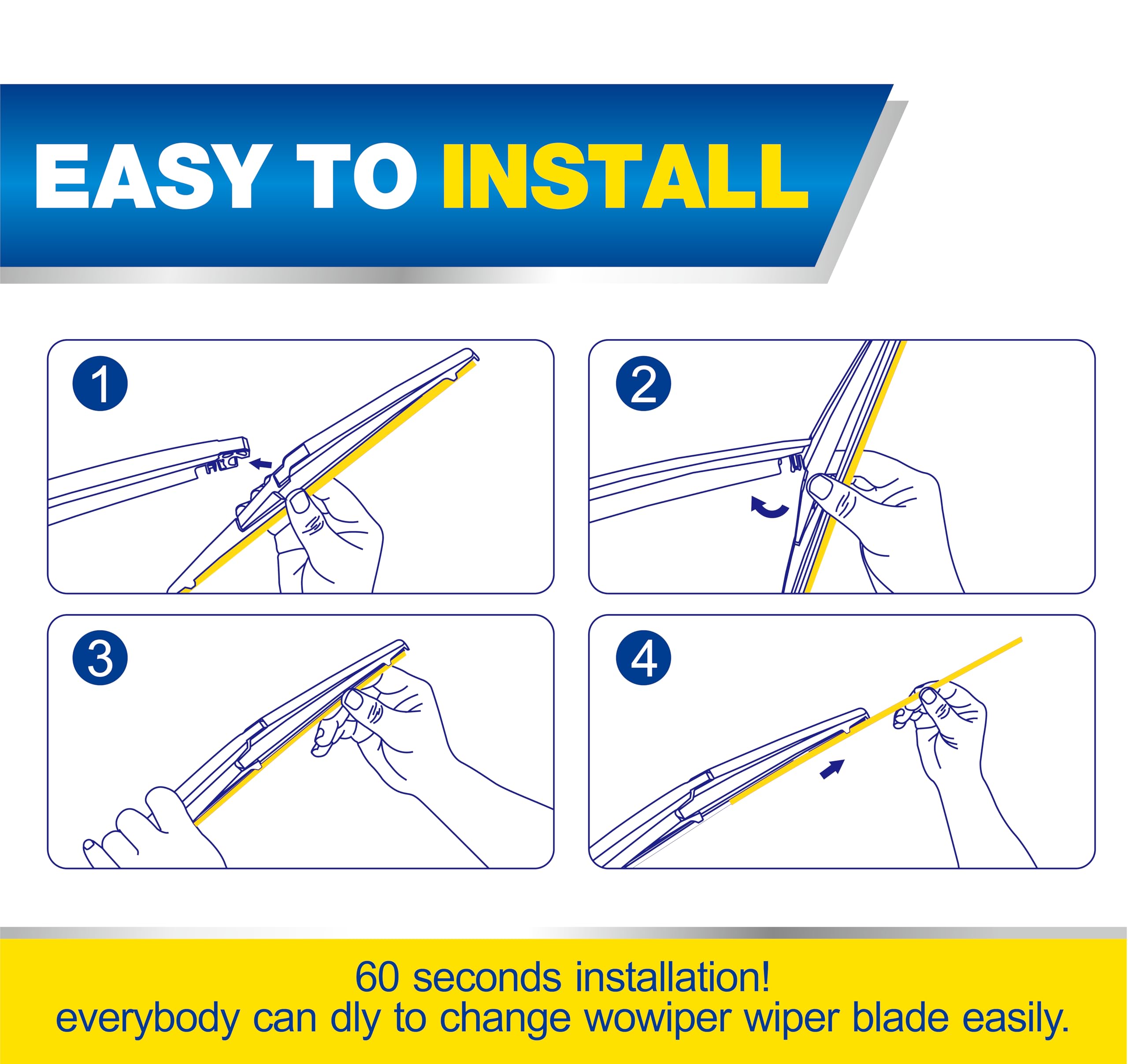 5 PLUS unpacked 3-pack showing each blade and simple install parts
