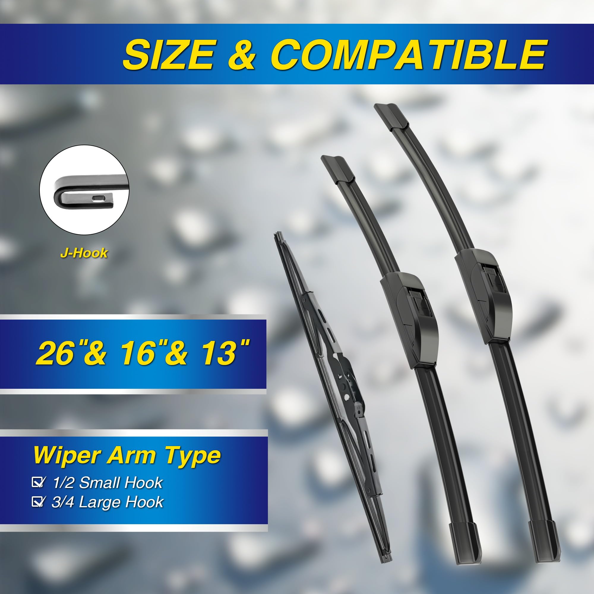 5 PLUS silicone wiping edge closeup, improved water beading visible for clarity