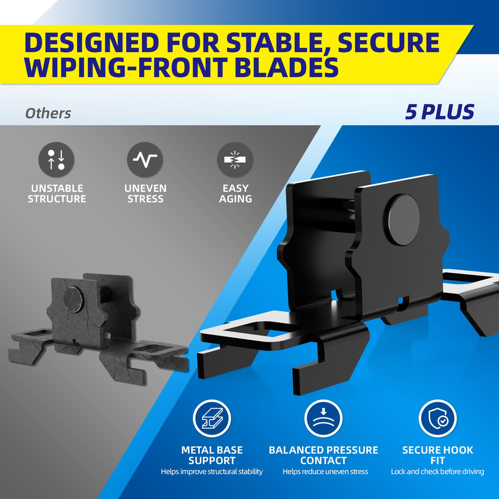 5 PLUS blade beside ruler to show exact replacement size
