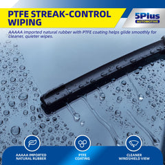 5 PLUS blades mounted on Jeep Wrangler JK windshield for improved visibility