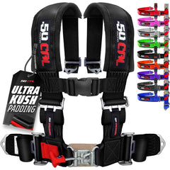 50 Caliber Racing front harness view showing fit and confident restraint