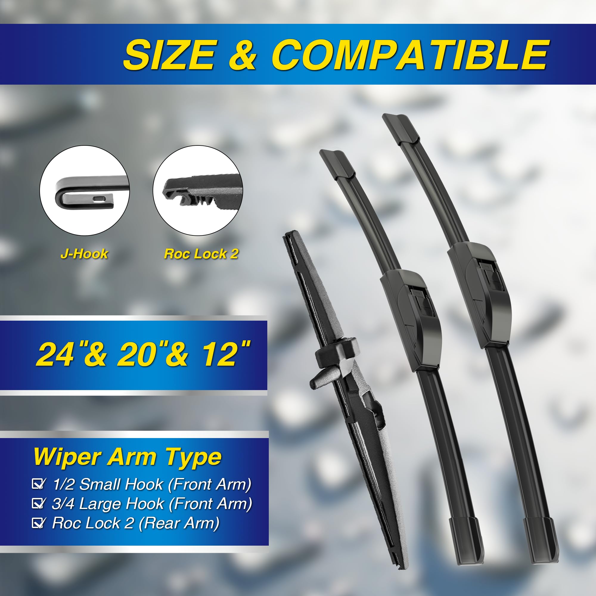 5 PLUS driver blade close-up of silicone edge improving water beading on glass