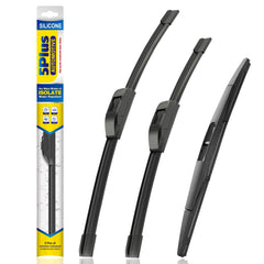 5 PLUS front packaging showing the three-blade kit and fitment benefit