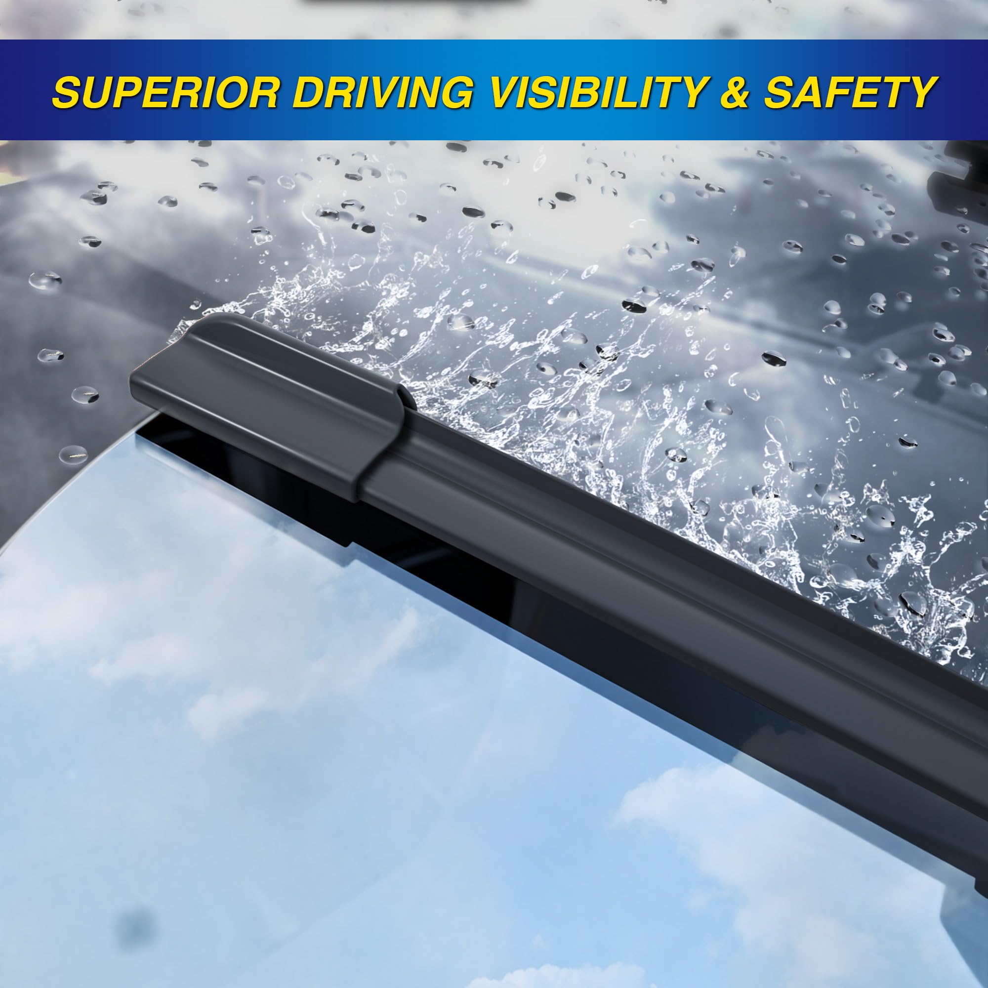 5 PLUS installed on Chevy Traverse front windshield for improved wiping