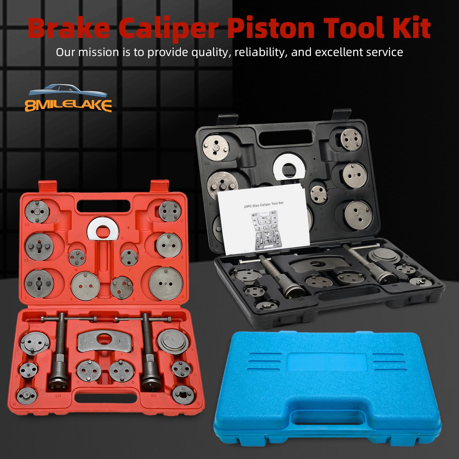 8MILELAKE blow-molded carry case open with tidy layout for easy storage benefit