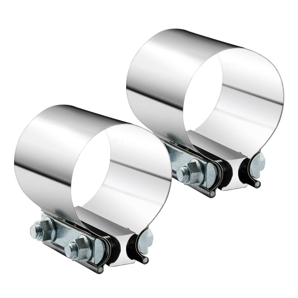 A ABIGAIL clamp front view showing stainless band and secure fit benefit