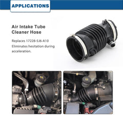 A ABIGAIL intake hose installed in engine bay illustrating correct fitment