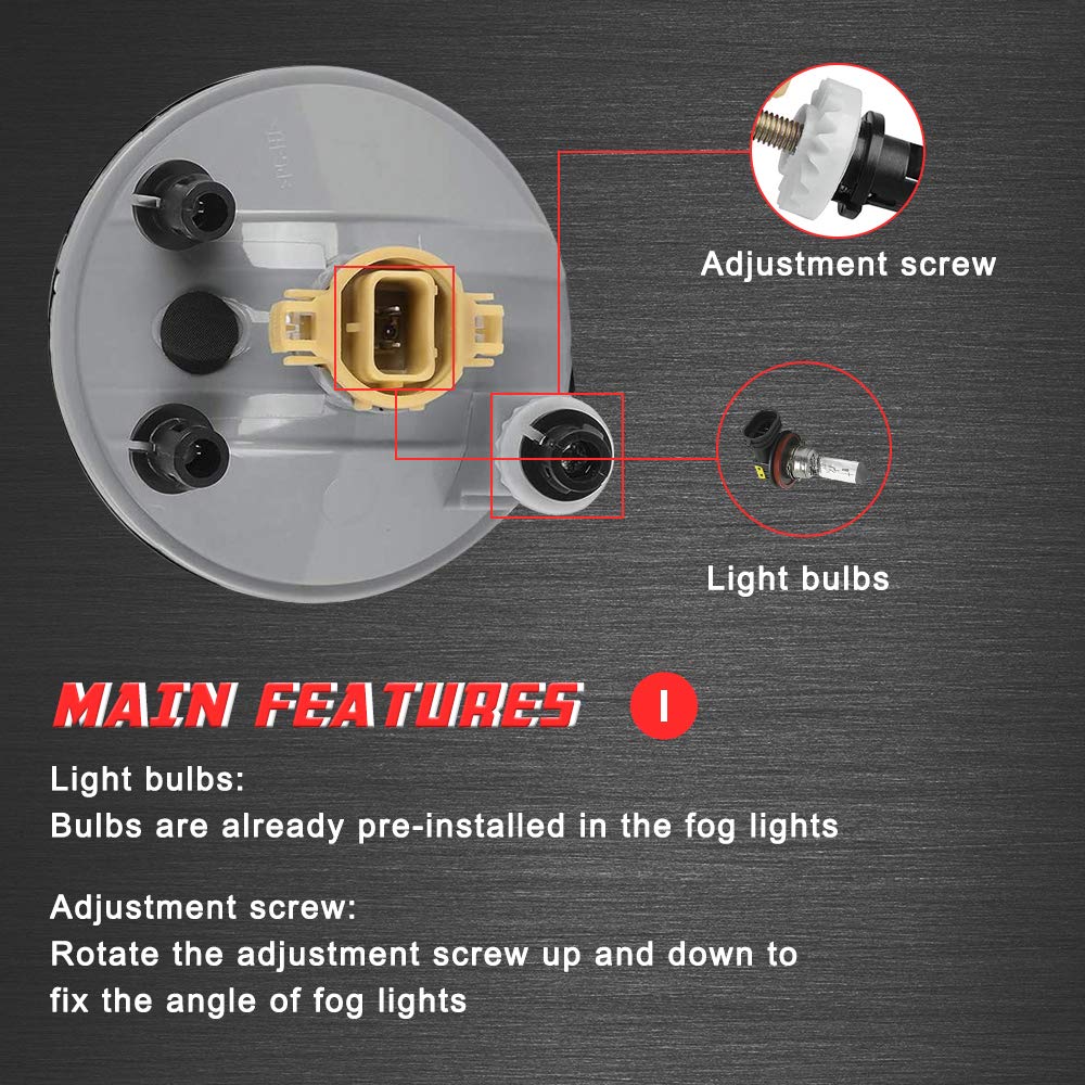 A ABIGAIL fog light installed on a Chevy Tahoe demonstrating fit and improved visibility