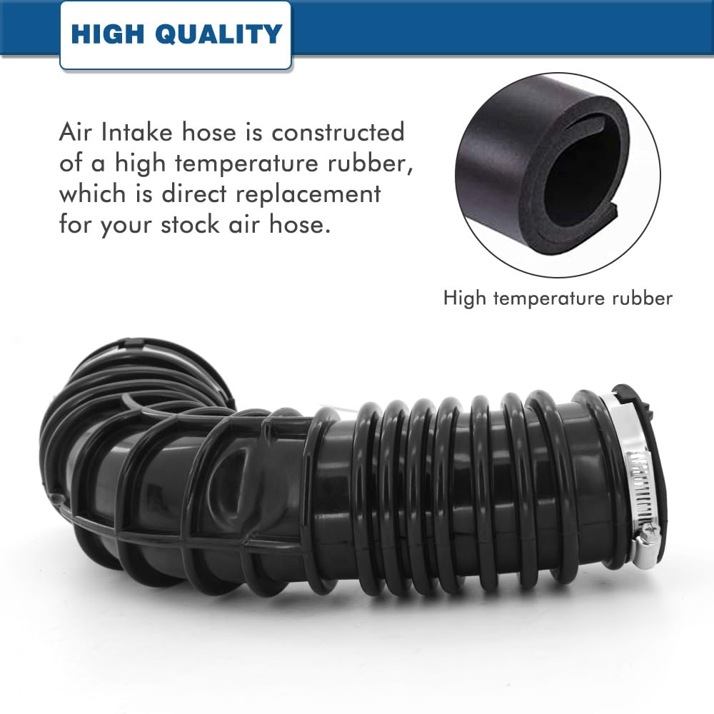 A ABIGAIL intake hose installed in engine bay demonstrating easy replacement benefit