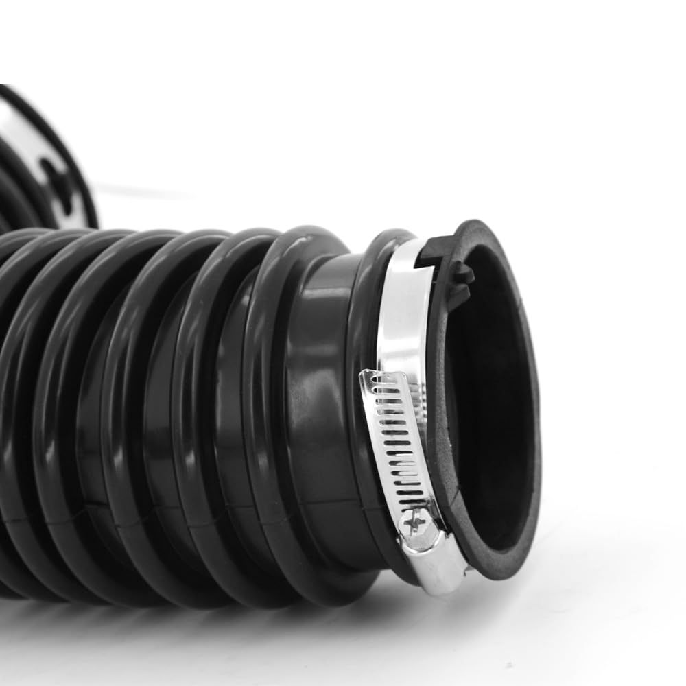 A ABIGAIL intake hose on workbench in garage showcasing ready-to-install convenience