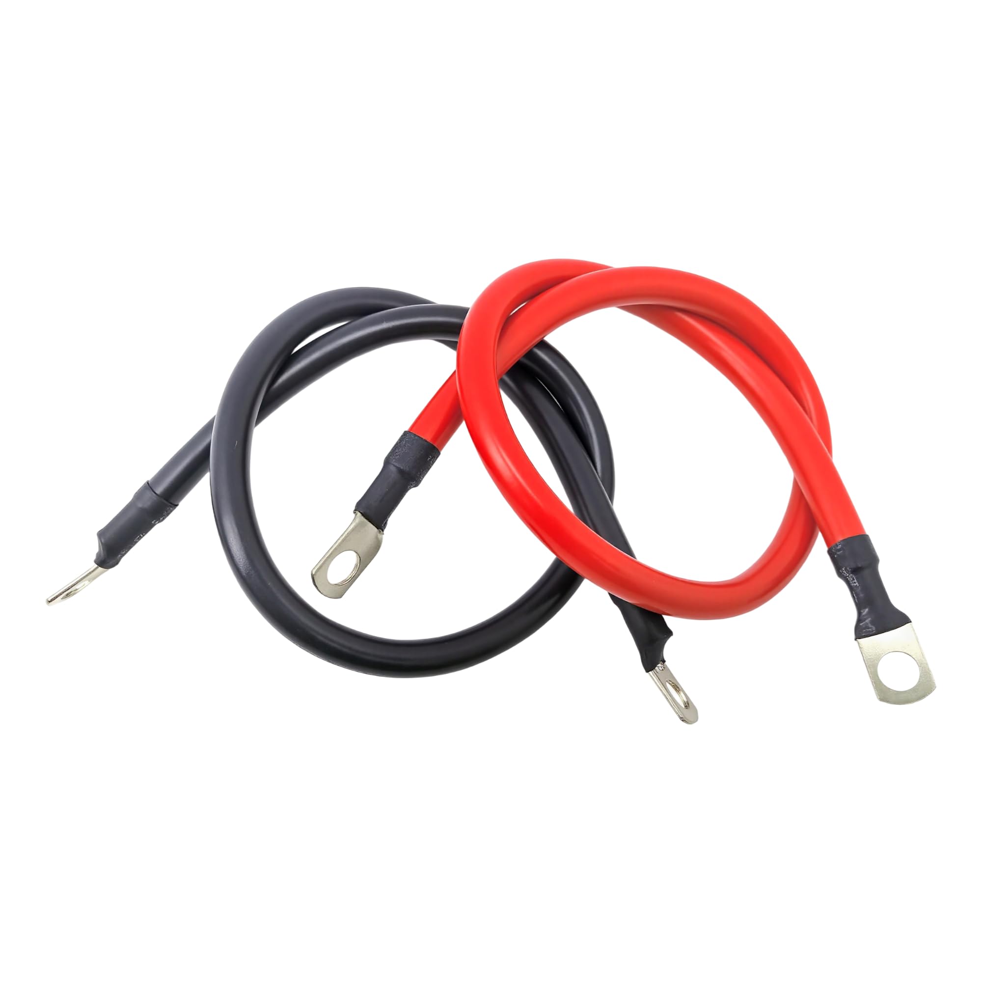 A ABIGAIL red positive and black negative cables paired to show correct polarity and easy system integration