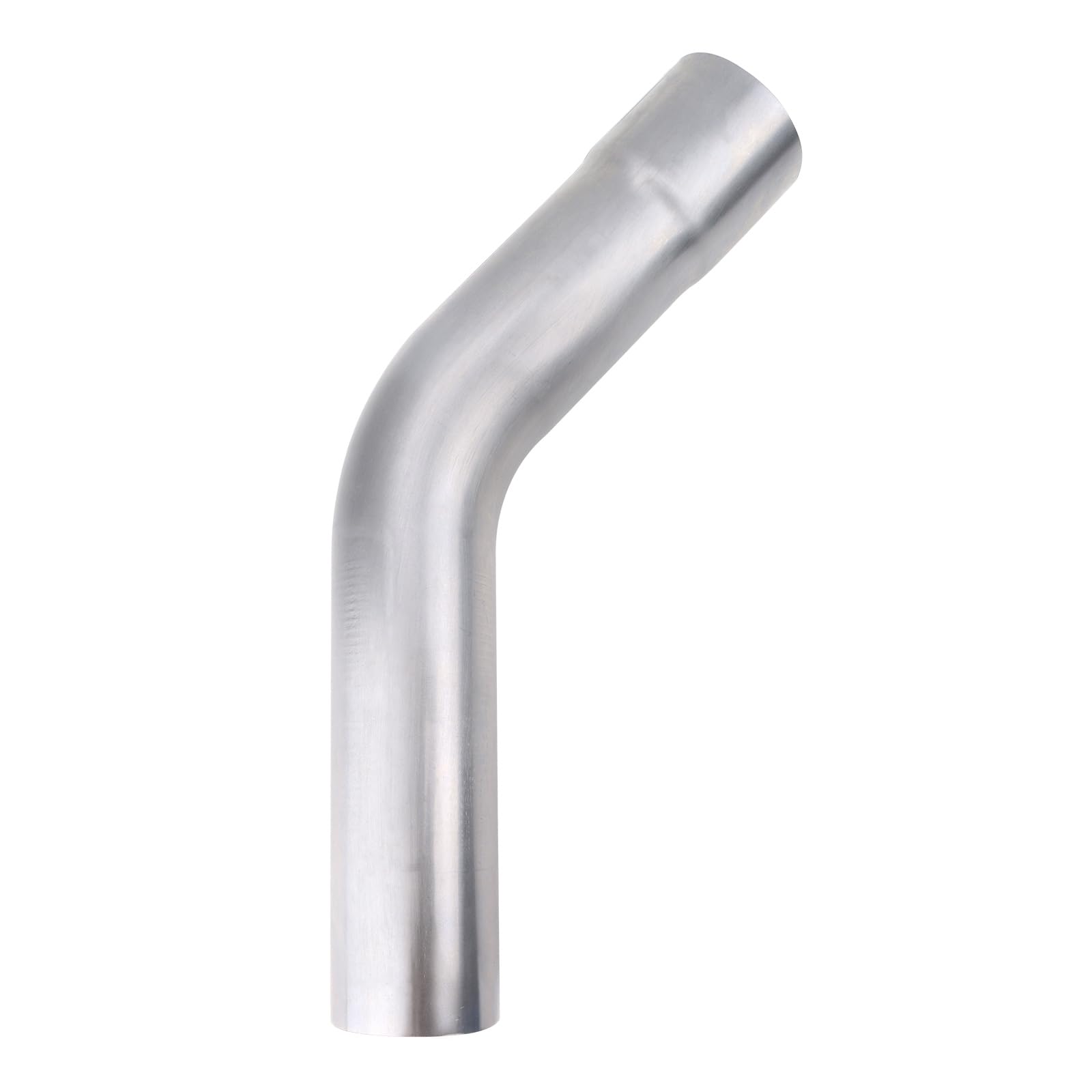 A-KARCK 45° exhaust tube front view showing clean mandrel bend that improves airflow