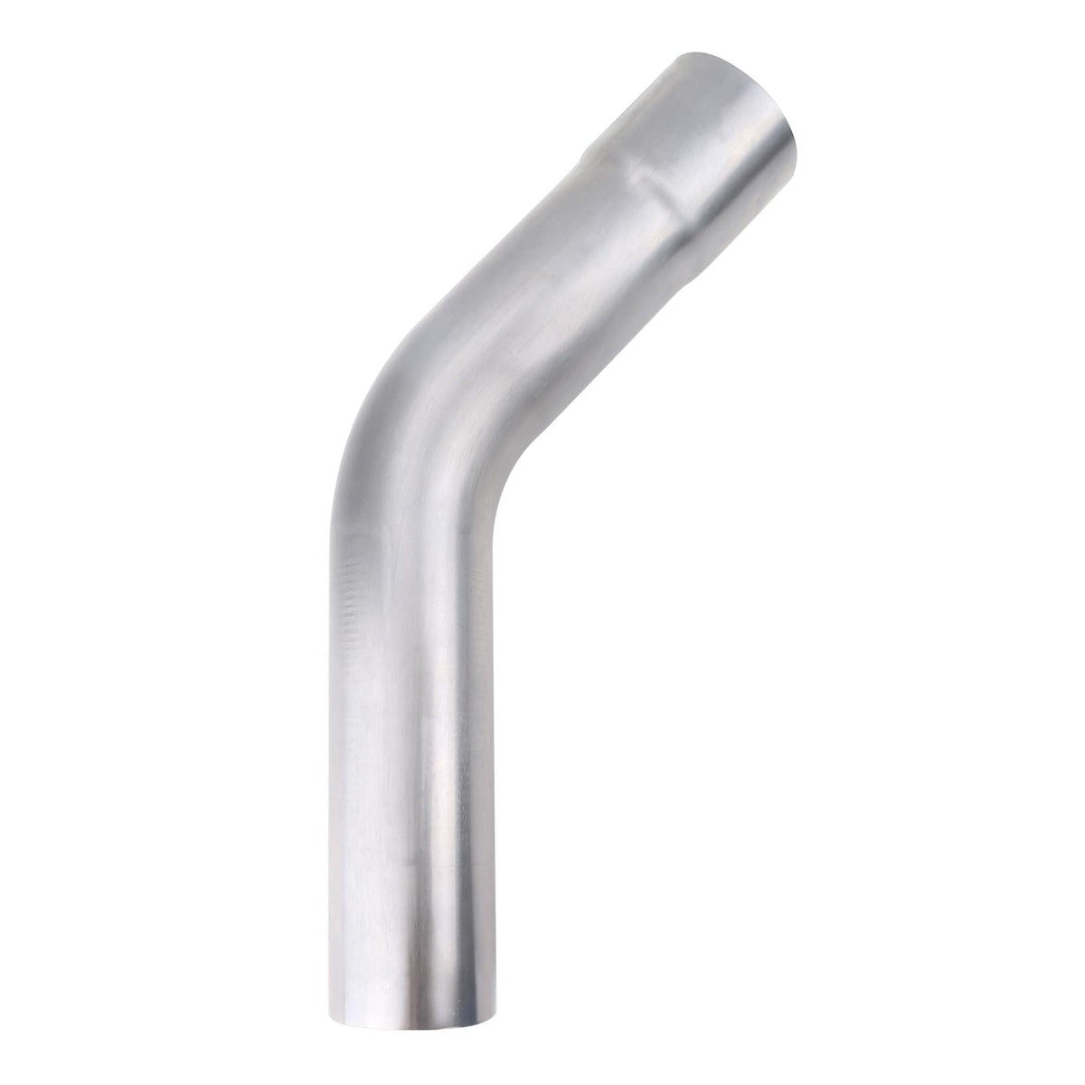 A-KARCK 45° exhaust tube front view showing clean mandrel bend that improves airflow