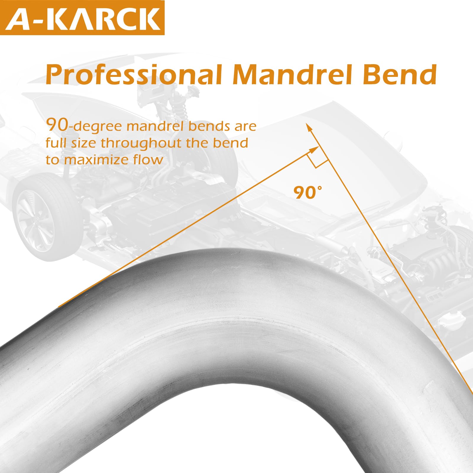 A-KARCK elbow next to ruler showing 10-inch leg length for accurate trimming and fit benefit