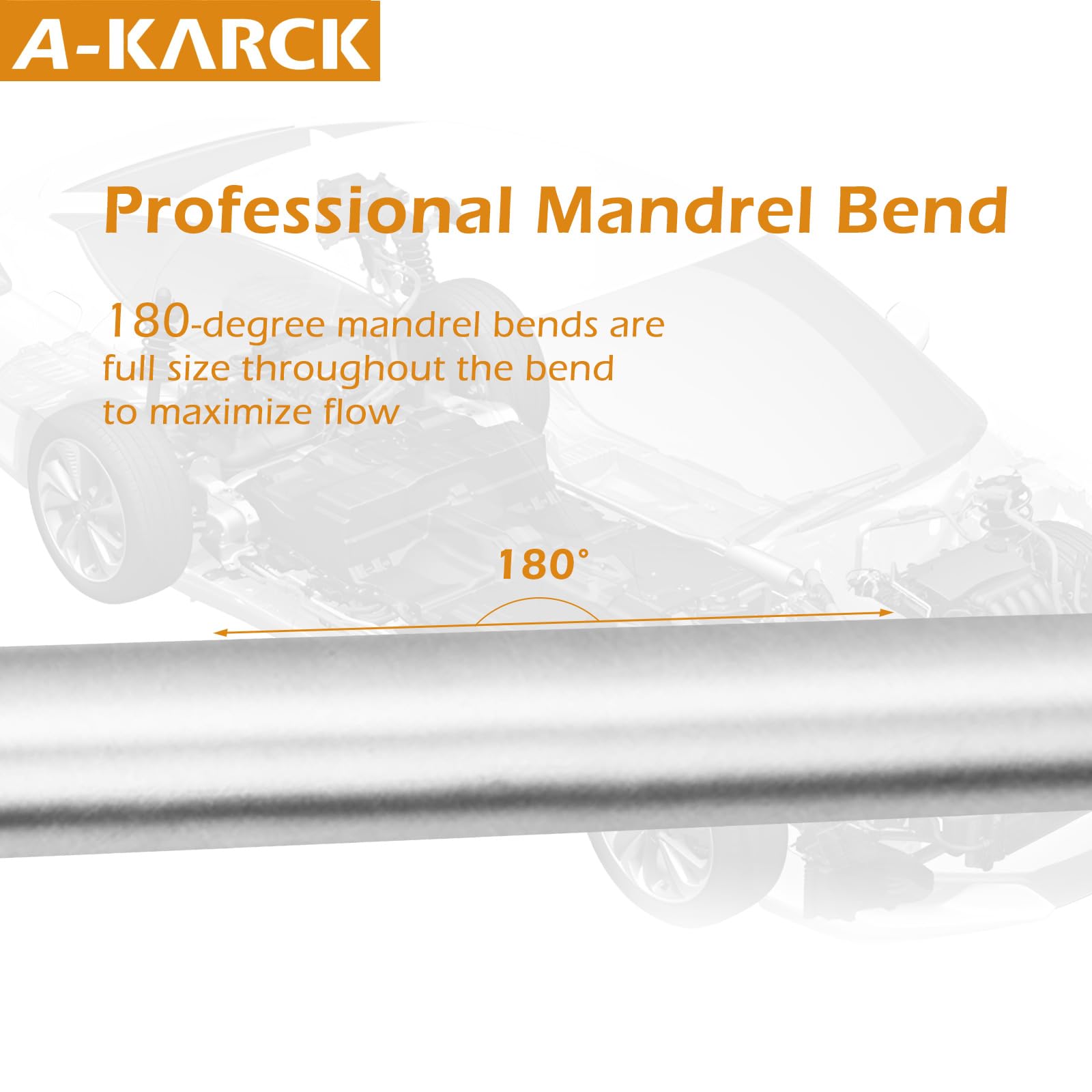 A-KARCK pipe beside ruler demonstrating 17.3" length for accurate fit