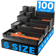 A-LuGei front view showing full 100-piece set for fast, organized access