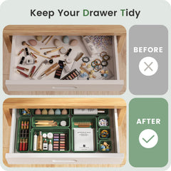 A-LuGei organizer holding forks and spoons in kitchen drawer showing neat utensil separation benefit
