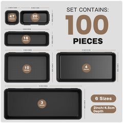 A-LuGei size comparison layout illustrating tray variety for custom fits
